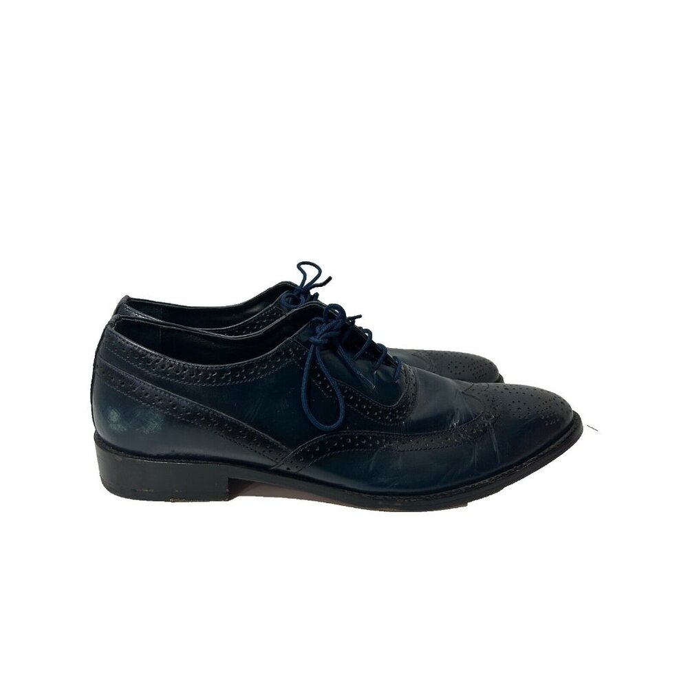 Fortune from Liberty Dress Shoes Men 10.5 Blue Leather Article Liberty Oxford - Picture 4 of 10